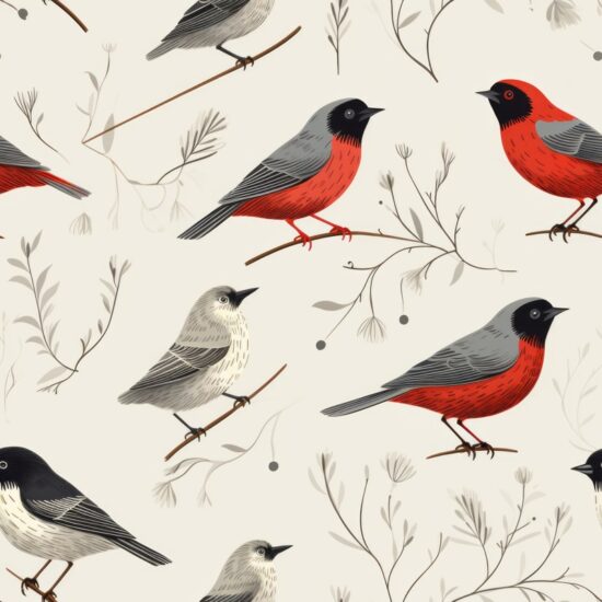 Graceful Avian Delight Seamless Pattern