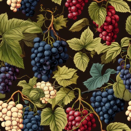 Grapevine Bounty Seamless Pattern Seamless Pattern