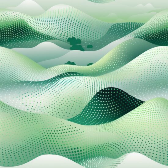 Green Landscape Pointillism Texture Seamless Pattern