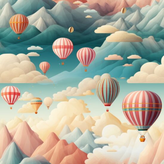 Hot Air Balloons Adventure Pattern Seamless Pattern