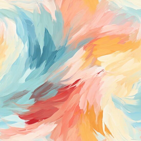 Impasto Colors: Modern Art Painting Seamless Pattern