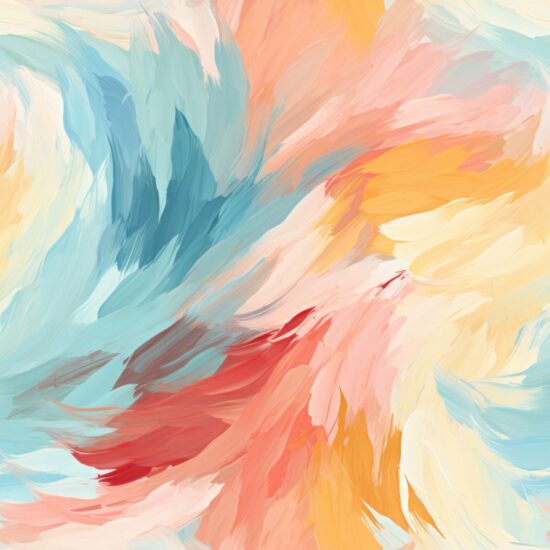 Impasto Colors: Modern Art Painting Seamless Pattern