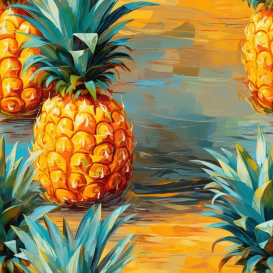 Juicy Pineapple Delight Seamless Pattern