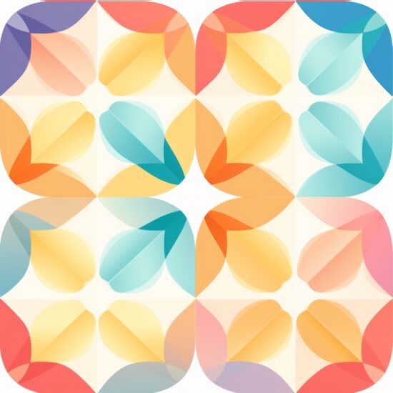 Kaleidoscopic Harmony: Vibrant Subtle Forms Seamless Pattern