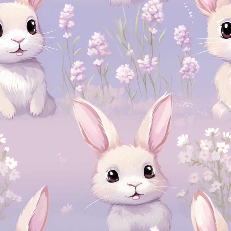 Lavender Easter Bunnies Delight PTN 002115 pattern design