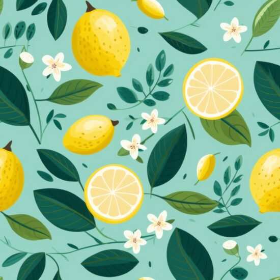 Lemon Blissful Citrus Pattern Seamless Pattern