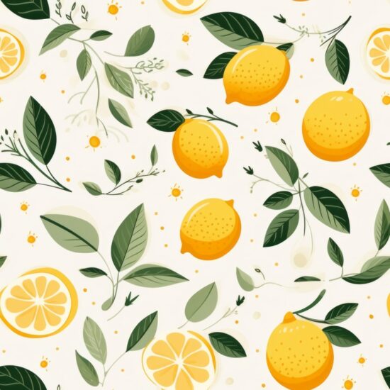 Lemon Grove Zen Vibes Seamless Pattern