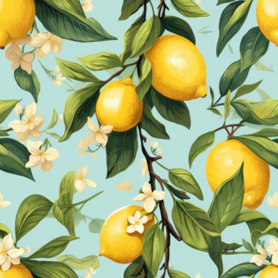Luscious Lemonade: Vibrant Citrus Delight Seamless Pattern