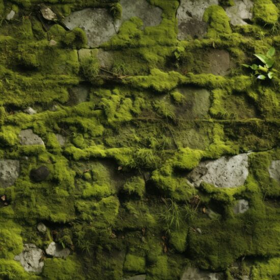 Lush Green Moss Texture for Design Seamless Pattern