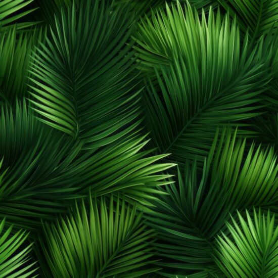 Lush Palm Leaf Paradise Seamless Pattern