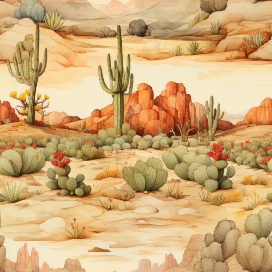 Majestic Desert Dreams Seamless Pattern