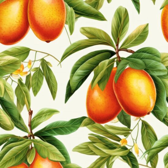 Mango Bliss Watercolor Delight Seamless Pattern