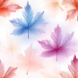 Maple Leaf Pastel Dreams Seamless Pattern