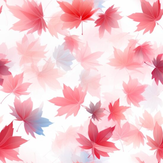 Maple Leaf Petal Gradient Delight Seamless Pattern