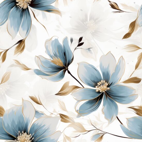 Minimalistic Floral Delight Seamless Pattern