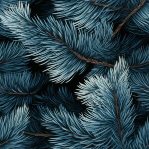 Minimalistic Pine Engraving: Naturistic Elegance Seamless Pattern