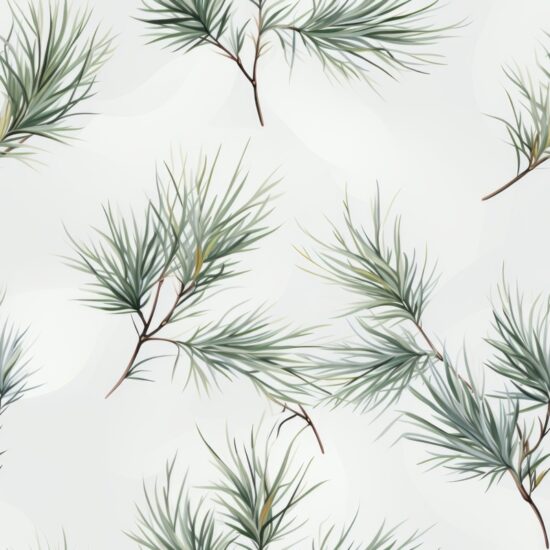 Minimalistic Pine - Naturalistic Oil Paint Style Seamless Pattern