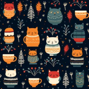 Mitten Magic: Festive Applique for Home Decor Seamless Pattern