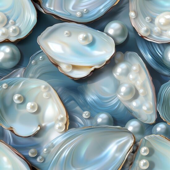 Mother of Pearl Accessories Seamless Pattern