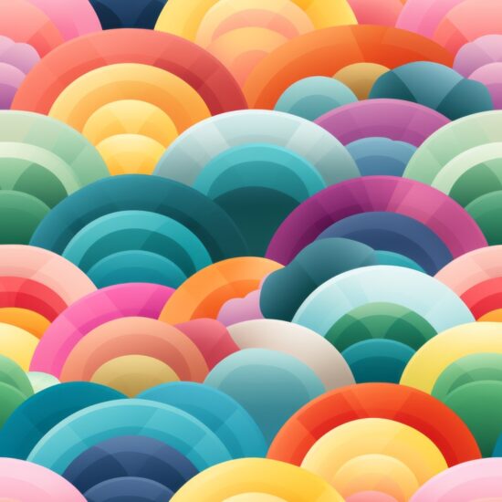 Multicolored Arch: Vibrant Rainbow Design Seamless Pattern