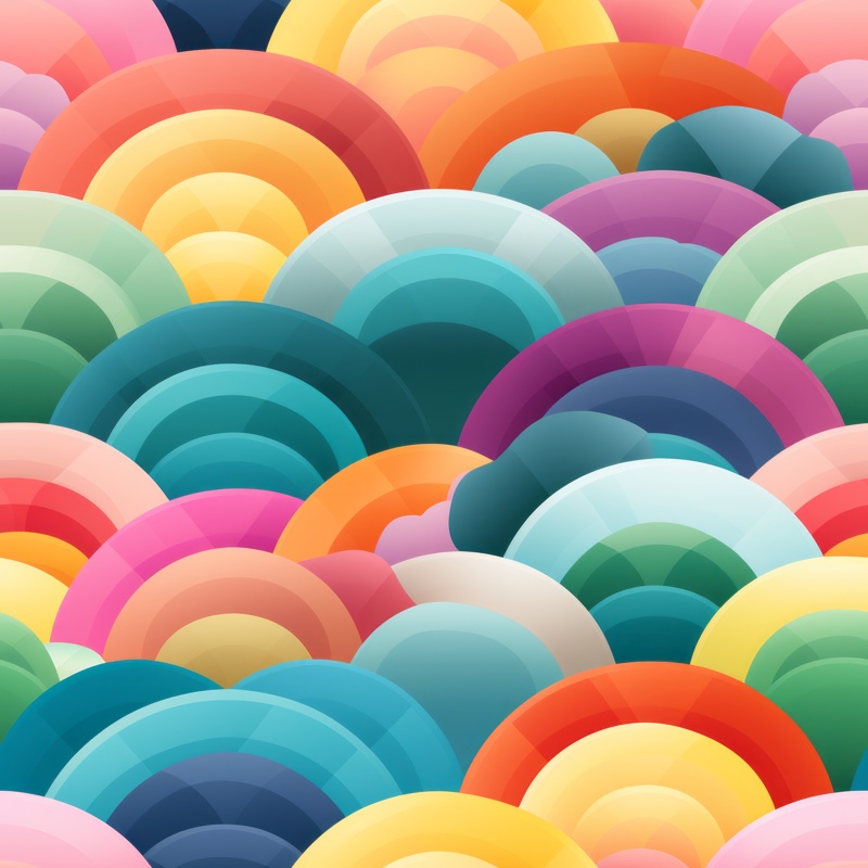Multicolored Arch: Vibrant Rainbow Design Seamless Pattern