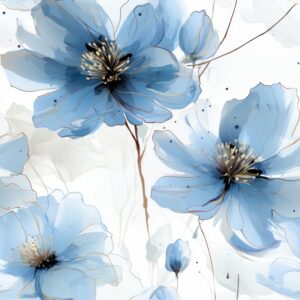 Naturalistic Anemone Flower Artwork for Design Projects Seamless Pattern