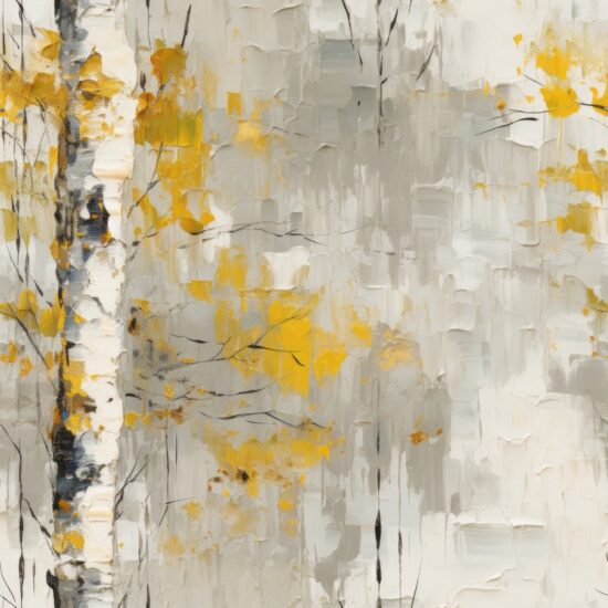Natures Artistry: Birch Tree Painting Seamless Pattern