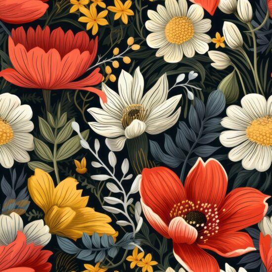 Natures Blooming Delight Seamless Pattern
