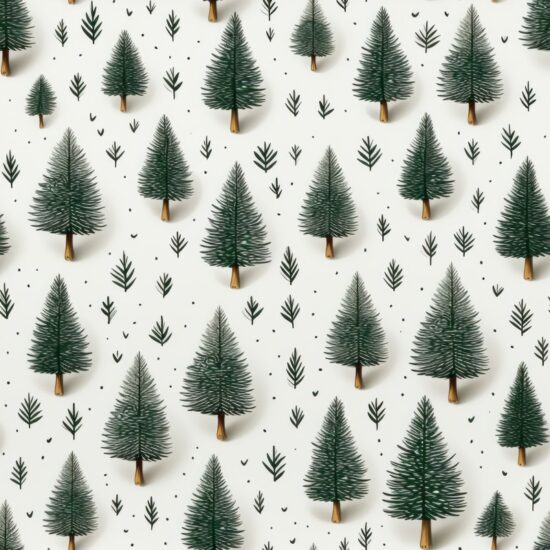Natures Pointillism: Pine Grove Seamless Pattern