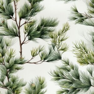 Natures Serenity: Minimalistic Pine Dream Seamless Pattern