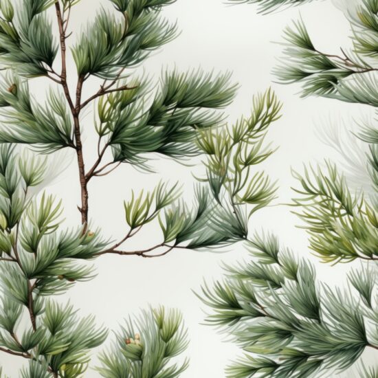 Natures Serenity: Minimalistic Pine Dream Seamless Pattern