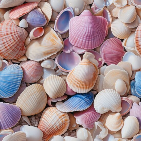 Ocean Treasures: Seashell Seaside Delights Seamless Pattern