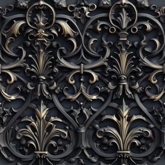 Ornate Iron Gate Seamless Pattern Seamless Pattern