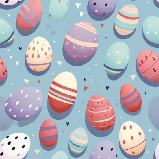 Pastel Easter Egg Delight Seamless Pattern