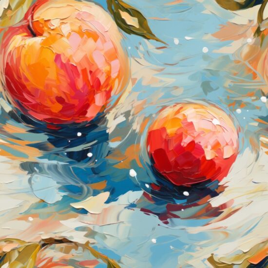Peach Expressionist Dream Seamless Pattern