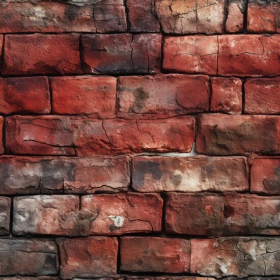 Red Textured Brickwork: Timeless Architecture Pattern Seamless Pattern