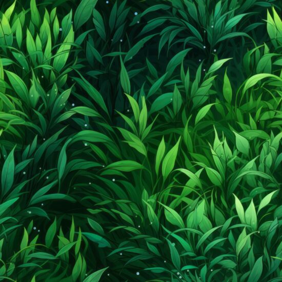 Rejuvenating Emerald Green Grass Vegetation Seamless Pattern
