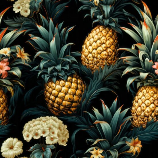 Renaissance Pineapple Delight Seamless Pattern