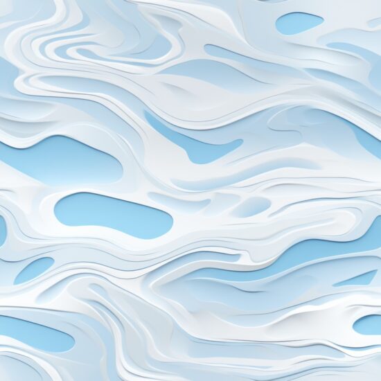 Ripple Bliss: Clear White Water Texture Seamless Pattern