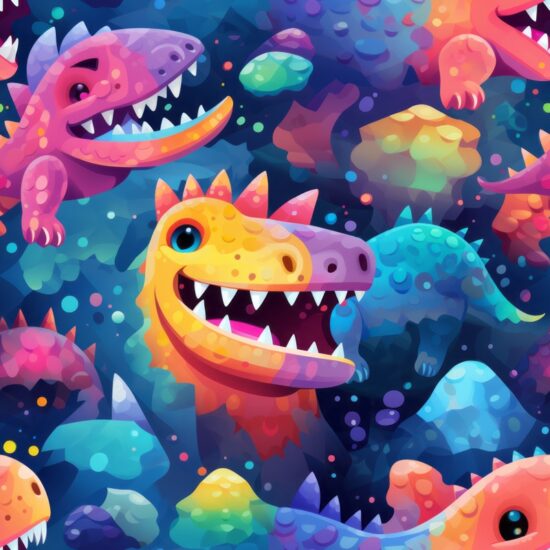 Roaming Dinosaurs Pattern Seamless Pattern