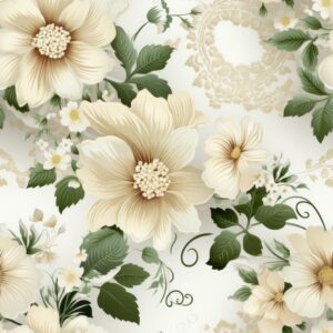 Romantic Vintage: Elegant Lace Floral Design Seamless Pattern