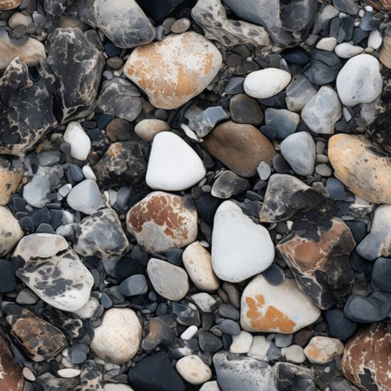 Rugged Rock Pebble Texture Design Seamless Pattern