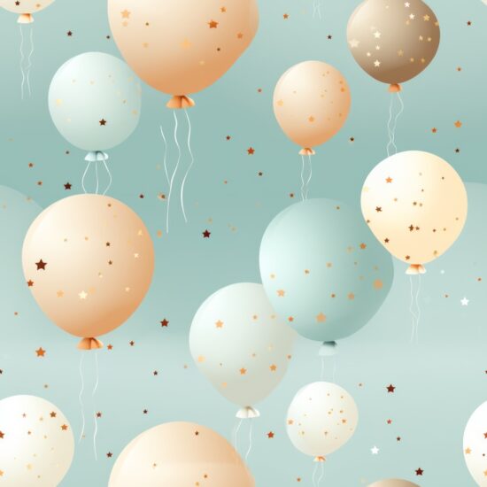 Serene Balloon Elegance Seamless Pattern