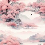 Serene Cherry Blossom Garden Delight Seamless Pattern
