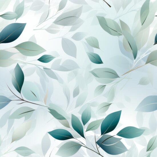 Serene Magnolia Leaf Gradient Pattern Seamless Pattern