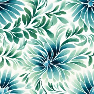 Sgraffito Watercolor Floral Delight Seamless Pattern