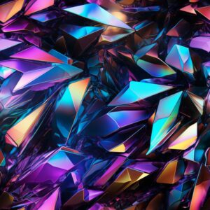 Shimmering Prismatic Holographic Design Seamless Pattern