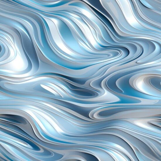 Silver Shimmer Water Ripples Seamless Pattern