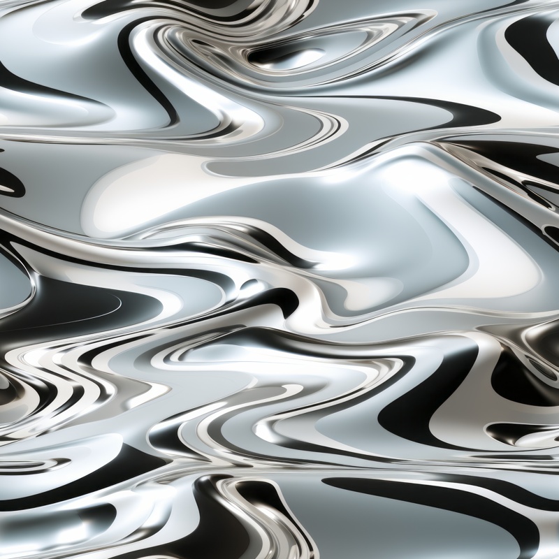 Silvery Ripple Reflections Seamless Pattern