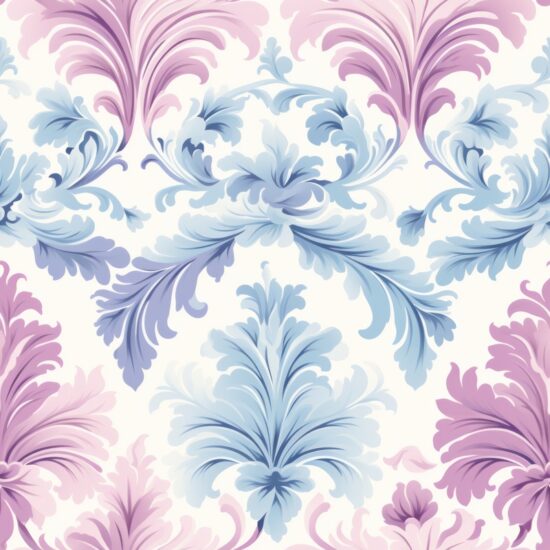 Soft Floral Damask Pattern Seamless Pattern